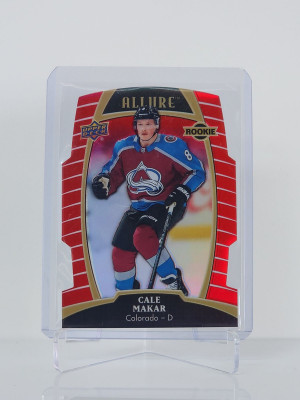 2019-20 Allure Cale Makar Red Rainbow Diecut Rookie front